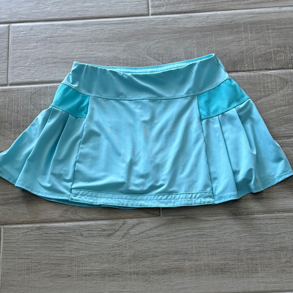 Lucky in Love Aqua Flared Athletic Skirt